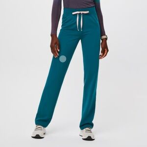 Figs Livingston Basic Scrub Pants- Caribbean Blue Petite Medium
